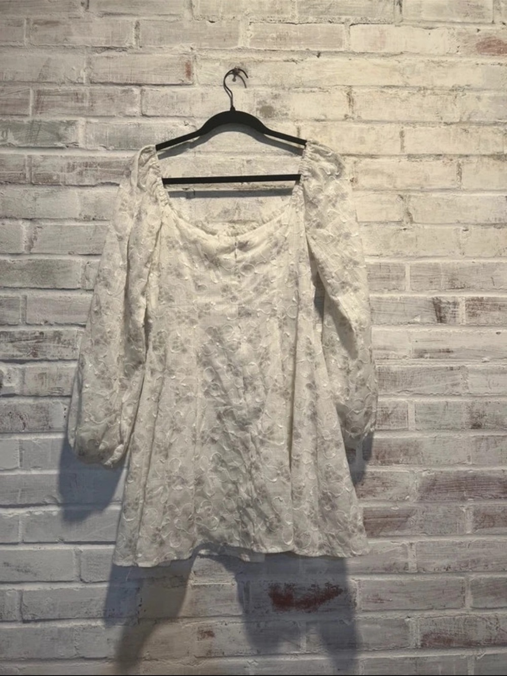 Altar’d State Sapphira Mini Dress White Pastel Purple Floral